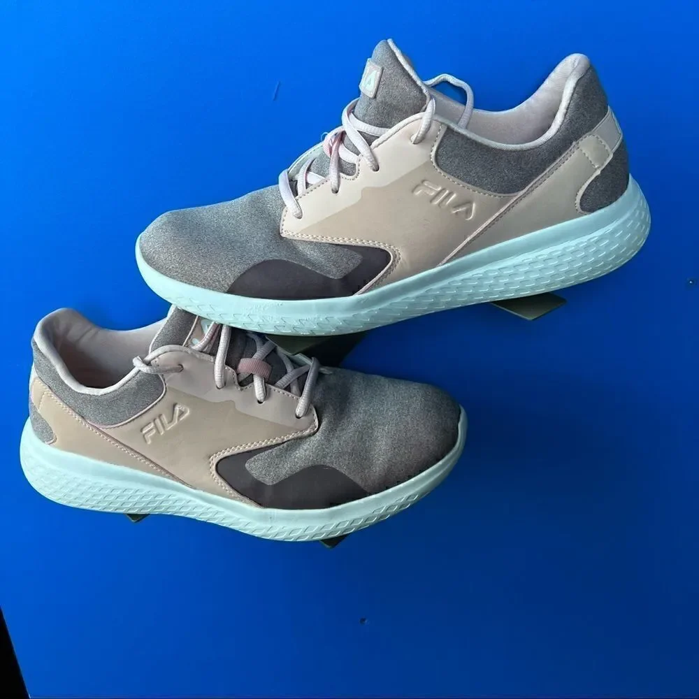 Women's Fila Athletic Shoes - Size 12 - Gray with Bright Pink Trim